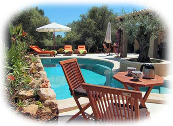 Garten Can Ferran Cala Santanyi Ferienhaus